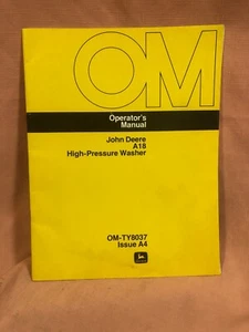 Operator's Manual John Deere A18 High-Pressure Washer OM-TY8037 Issue A4 [mp] - Picture 1 of 11