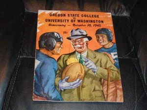 1945 OREGON STATE AT WASHINGTON COLLEGE FOOTBALL PROGRAM EX - Picture 1 of 2