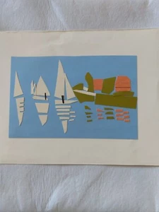 cut out art "by the lake"  8 x 10 - Picture 1 of 1