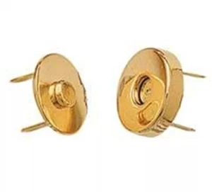 Tandy Leather Factory 1299-00 Magnet Taschenverschluss Messing versilbert DIY Basteln - Bild 1 von 4