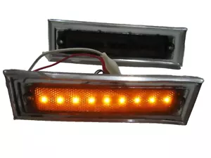 Chevrolet Pair LED SMOKE Side Marker Trim Bezel 81 82 83 84 85 86 87 88 89 90 91 - Picture 1 of 10