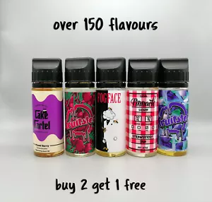 120ml Vape Liquid | E Liquid | Vape Juice | 3mg Short Fill | No Nicotine | 70VG - Picture 1 of 138