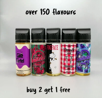 120ml Vape Liquid | E Liquid | Vape Juice | 3mg Short Fill | No Nicotine | 70VG - Image 1 of 4