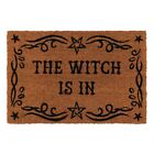 The Witch Is Wiccan Scroll And Pentagrams Coir Coconut Fiber Floor Mat Doormat