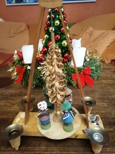 Original DDR Erzgebirge Seiffen V Pyramide Drahtarme Männchen von Vero xpertic - Bild 1 von 12