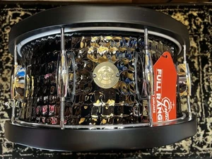 Gretsch S1-6514WH-BSH Full Range Series Hammered Steel 6.5x14 Snare W/Wood Hoops - Picture 1 of 7
