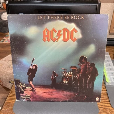 "AC/DC"  1977  LET THERE BE ROCK  VINYL LP  HARD ROCK  BON SCOTT  U.S.A. ATCO - Image 1 of 4