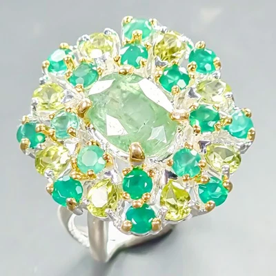 Ювелирные изделия натуральный кианит кольцо 925 пробы размер 7,75/R439868 - Изображение 1 из 4