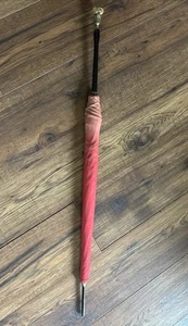 Antique Straight Gentlewoman’s Walking Stick Victorian Umbrella Parasol Museum - Picture 1 of 15