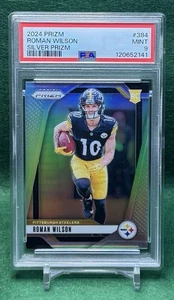 2024 Panini Prizm Roman Wilson Silver Rookie #384 PSA MINT 9 - Picture 1 of 5