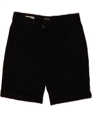 Pantalones Cortos Chinos JACK & JONES Para Hombres Calce Regular Pequeños W30 Negros DI08 Foto 1 de 3