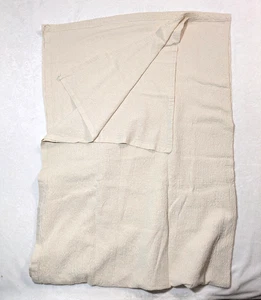 Rustic Homespun Look Oblong Tablecloth 82x62 Cotton Crinkled Look & Feel - Picture 1 of 6