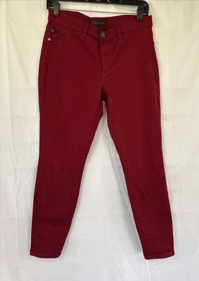 Rock & Republic Women’s Red Skinny Jeans Size 12 Kashmiere Stretch Denim - Image 1 of 4