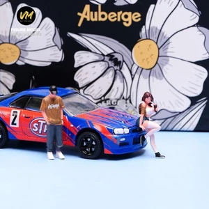 Resin 1:18 1:24 1:43 1:64 1:87 Milktea Couple Set B Miniature Figure F Car Toys - Picture 1 of 8