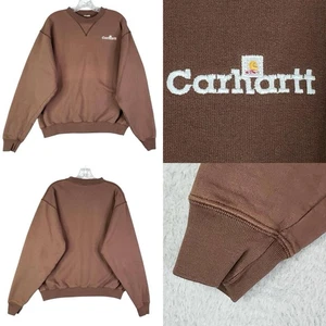 Vintage Carhartt Brown Crewneck Sweatshirt Pullover Men’s Size Medium M - Picture 1 of 7