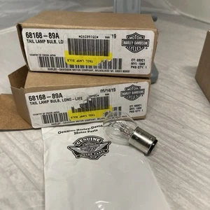 PAIR OF (2) Genuine Harley-Davidson 68168-89A Bulbs, Tail Lamp Bulbs - Bild 1 von 3