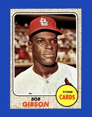 1968 Topps Set-Break #100 Bob Gibson EX-EXCELENTE ESTADO *GMCARDS* - Imagem 1 de 2