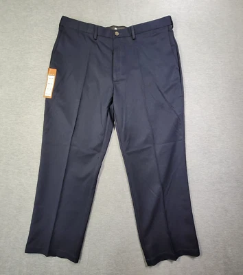 Haggar Pants Mens 40x29 Navy Solid Classic Fit Cool 18 Non Iron Flat Front NWT - Image 1 of 4