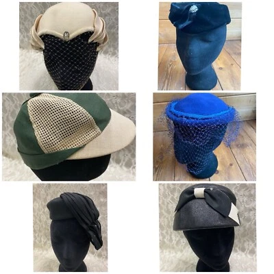 Lote de sombreros de disfraz de utilería pastillero vintage años 30 40 Foto 1 de 4