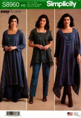 Simplicity Sewing Pattern 8960 Womens Dress Tunic Pants Size 6-14 NEW - image 1 of 2