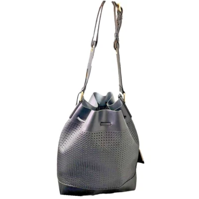 Женская сумка Vince Camuto Colby перфорированная кожа на шнурке ведро сумка с короткими ручками синяя - Изображение 1 из 4