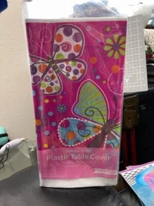 Butterfly Sparkle 54"x108" Plastic Table Cover Party Decoration New!!!! - Picture 1 of 2