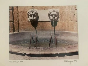 1997 Signed THOMAS MAYBERRY Photograph 2 Turban Headed Fountain Provence, France - Picture 1 of 8