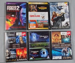 Sci-Fi 6 DVD Lot, Sealed! 16 Films Lawnmover Man Gremlins Interceptor Force 2 SA - Picture 1 of 3