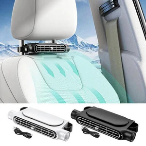 Electric Auto Backseat Car Fan Three Adjustable Wind Speeds Cooling Tool - Picture 1 of 14