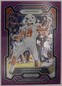 Justin Tucker 2023 Panini Prizm Draft Picks Purple Refractor Texas Longhorns #7 - Picture 1 of 2