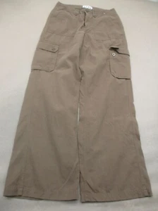 S.O.N.G. Size 5/27 Womens Brown 100% Cotton Zip Fly Pocket Firm Cargo Pants 641 - Picture 1 of 7