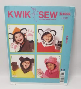 ¡SIN CORTAR! Capuchas y mitones únicos para niños patrón de costura de Kwik Sew, K4202 - Imagen 1 de 2
