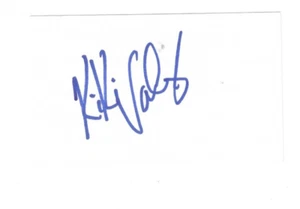 Autographed Signed KIKI VANDEWEGHE  Basketball  3x5 Index Card  - w/COA - Picture 1 of 1