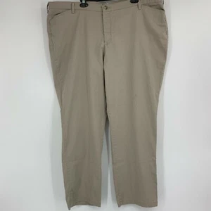 Womens Riders by Lee Khaki Pants Stretch Size 46 plus Straight leg Work 0886 - Picture 1 of 4