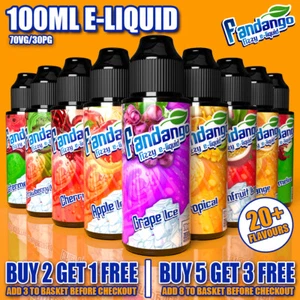  E Liquid 100ML Premium 0mg | Fandango | 70vg/30pg | Vape Juice | Cloud Chaser - Picture 1 of 31