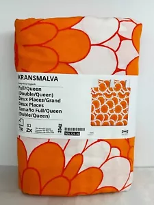 Ikea KRANSMALVA Full/Queen Duvet cover and pillowcase(s), orange - NEW - Picture 1 of 2
