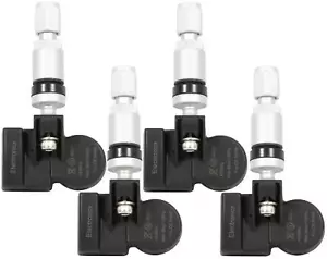 4 Tire Pressure Sensors TPMS Sensors Metal Valve Silver for Lincoln Navigator 01 - Picture 1 of 5