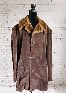 Abrigo Chaqueta Pana Algodón Marrón Vintage Sears The Men's Store Talla 44 - Imagen 1 de 7