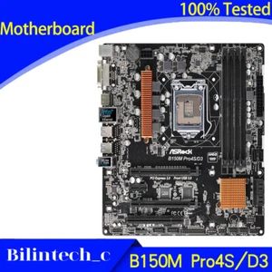 FOR ASRock B150M Pro4S/D3 Motherboard Supports i3 8100 DDR3 32G DVI+HDMI 1151PIN - Picture 1 of 5
