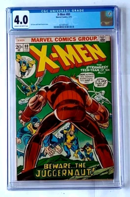 X-Men #80 Marvel Comics CGC 4.0 2/73 Beware Juggernaut Gil Kane Frank Giacoia - Image 1 of 4