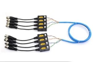 4pcs pair 8MP Video AHD/CVI/TVI/CVBS Twisted Pair Balun with - Picture 1 of 11