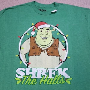 NEW Shrek Shirt Mens 3XLT Green Shrek The Halls Christmas Graphic Vintage Style - Picture 1 of 6