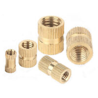 Knurl Insert Nut Threaded Metric Brass Round Copper Embedded Locknut M1.4 ~ M4 