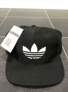 Vintage Adidas Trefoil SnapBack schwarze Mütze Logo Spruch Made in Philippines - Bild 1 von 7
