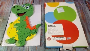 Rompecabezas de madera Dino ABC y 123 - TOTALMENTE NUEVO - Imagen 1 de 6