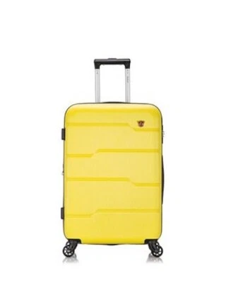 DUKAP Rodez 24" Lightweight Hardside Spinner Luggage Suitcase Yellow - Image 1 of 4