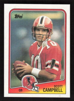 1988 Topps #384 Scott Campbell Rookie Atlanta Falcons - Image 1 of 2