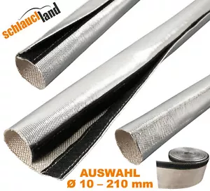 1m Alu-Titan Hitzeschutzschlauch Klettverschluss Reflektion Glasfaser Aluminium - Bild 1 von 18