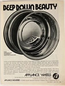 1973 Appliance Chrome Smooth Center Mag Rims Wheels Print Ad - Picture 1 of 2