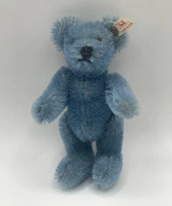 SELTENES STEIFF MITGLIEDSCHAFT CLUB GESCHENK 1998 BLAUER MOHAIR TEDDYBÄR - Bild 1 von 4